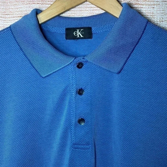 Calvin Klein Polo Shirt Blue Medium - Picture 2 of 5